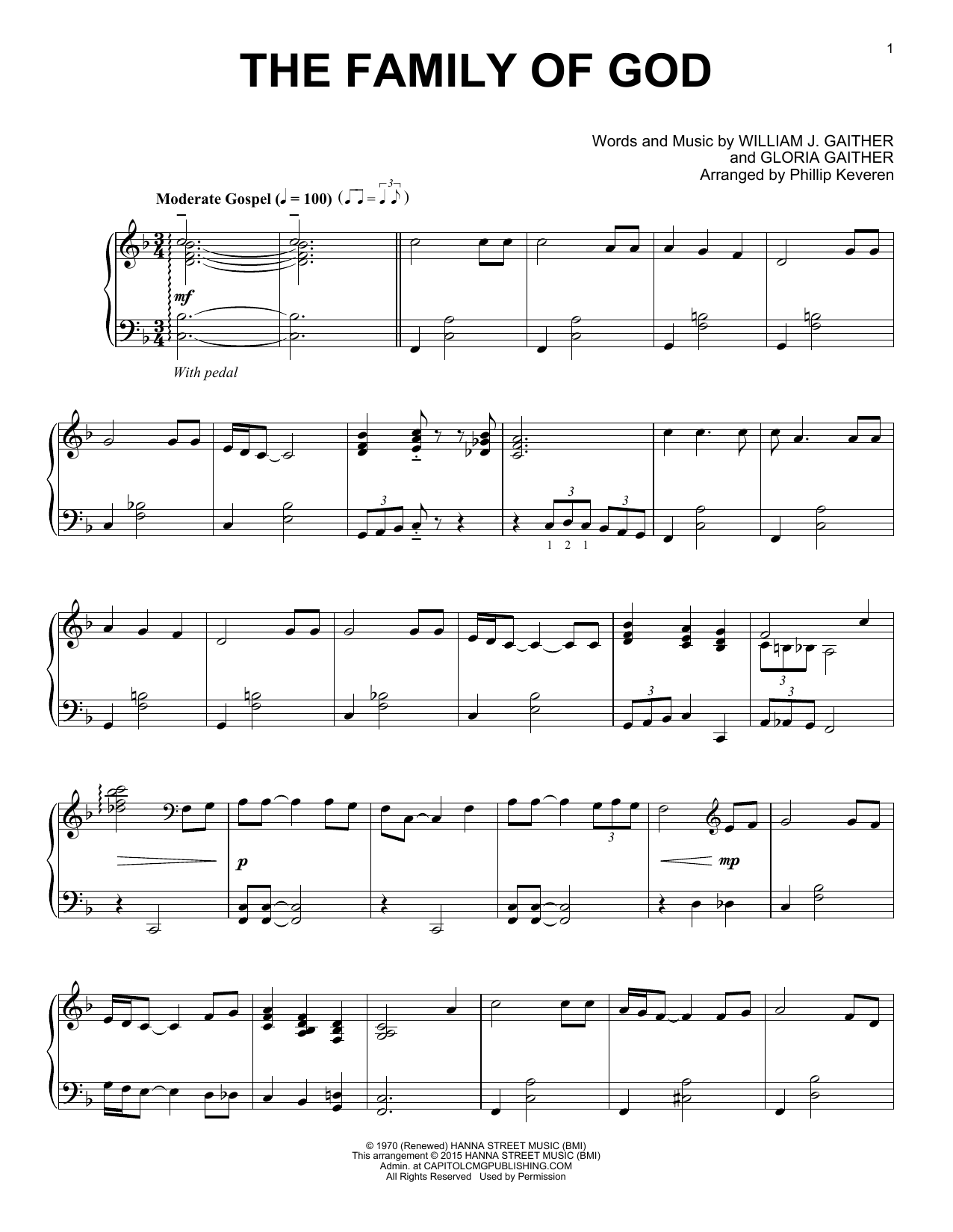 Phillip Keveren The Family Of God Sheet Music Notes & Chords for Piano - Download or Print PDF