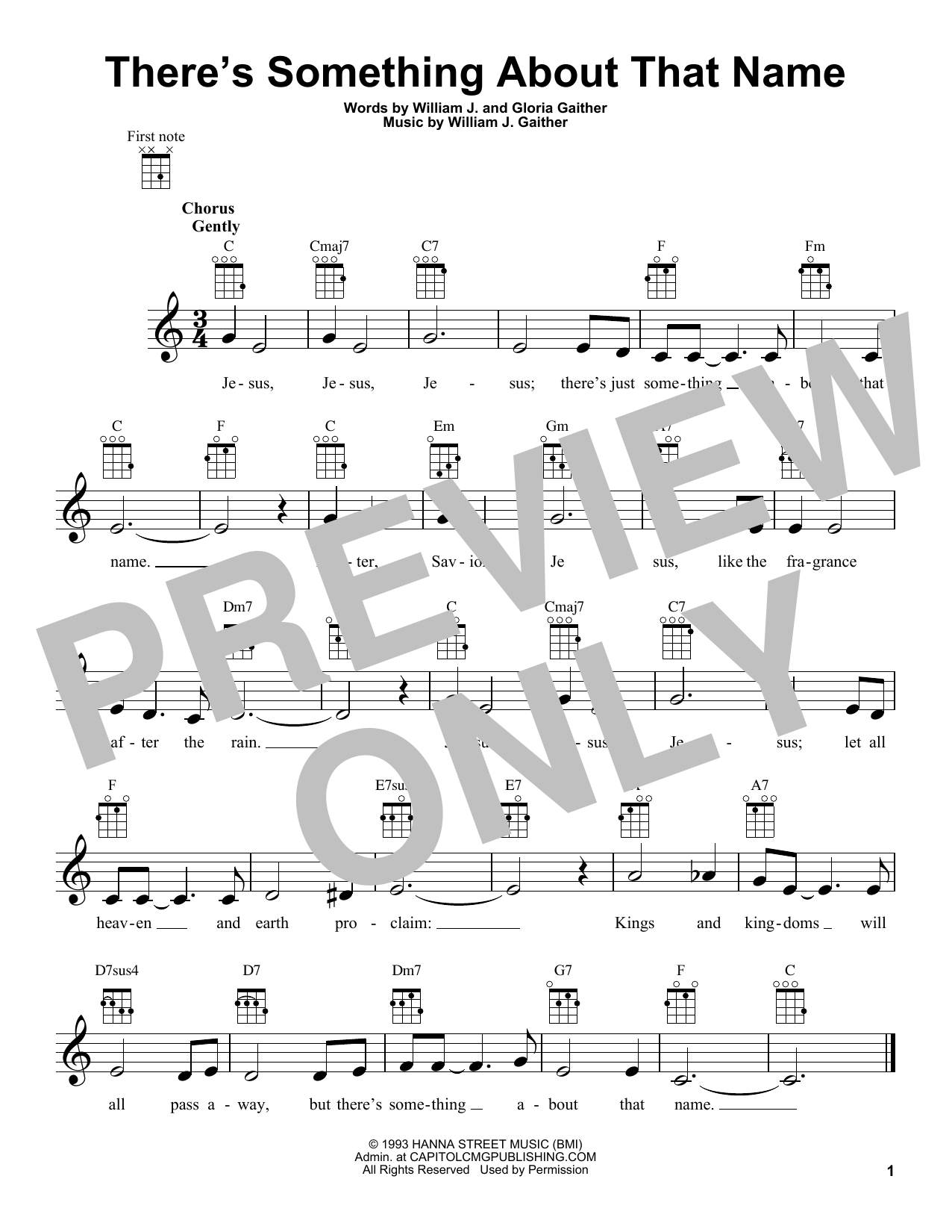 Gloria Gaither There's Something About That Name Sheet Music Notes & Chords for Super Easy Piano - Download or Print PDF