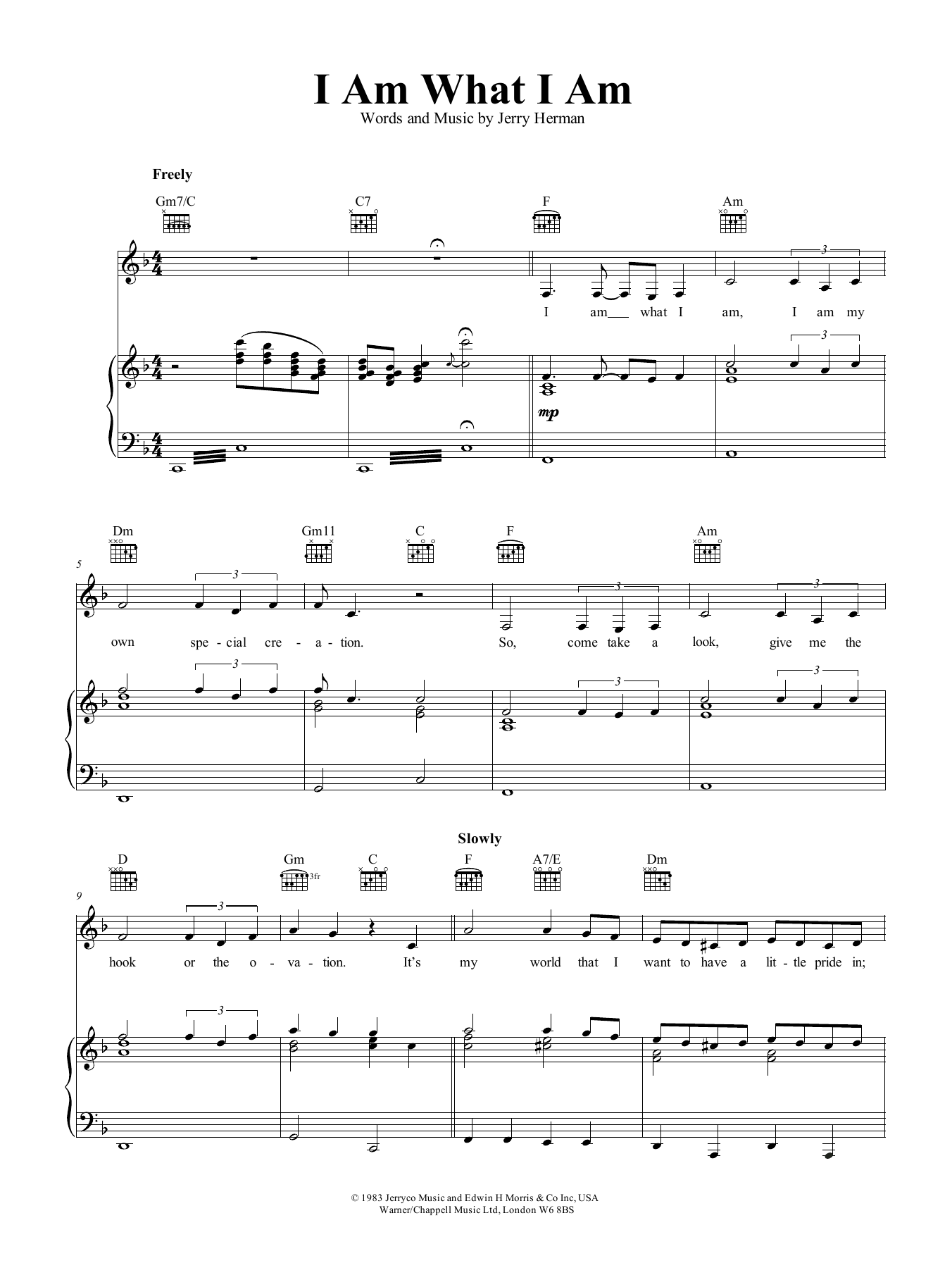 Gloria Gaynor I Am What I Am Sheet Music Notes & Chords for Piano, Vocal & Guitar (Right-Hand Melody) - Download or Print PDF Gloria Gaynor I Am What I Am Sheet Music Notes & Chords for Piano, Vocal & Guitar (Right-Hand Melody) - Download or Print PDF