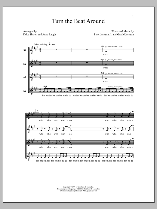 Preview Gloria Estefan Turn The Beat Around (arr. Deke Sharon) Pop sheet music, notes and chords for Choral, SKU: 334190 Turn The Beat Around (arr. Deke Sharon) sheet music