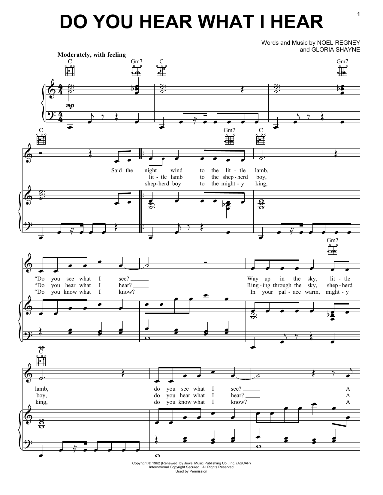 Preview Gloria Shayne Do You Hear What I Hear Children sheet music, notes and chords for Ukulele, SKU: 80970 Do You Hear What I Hear sheet music
