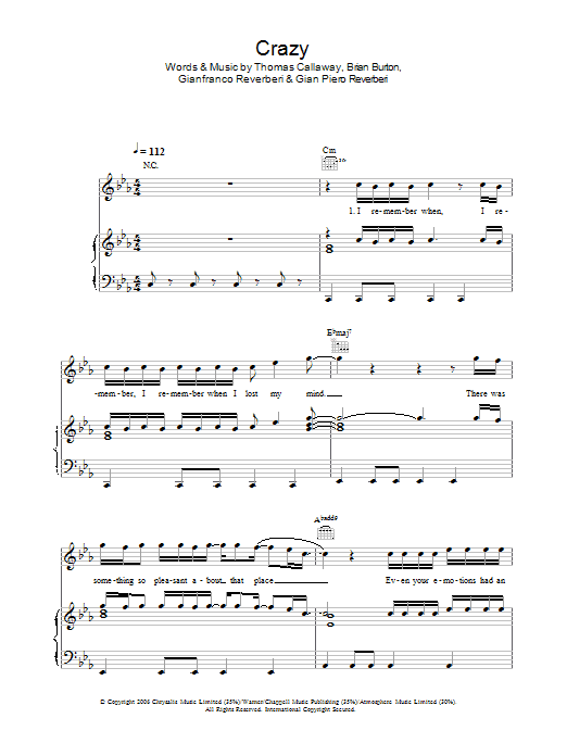 Gnarls Barkley Crazy Sheet Music Notes & Chords for Violin - Download or Print PDF