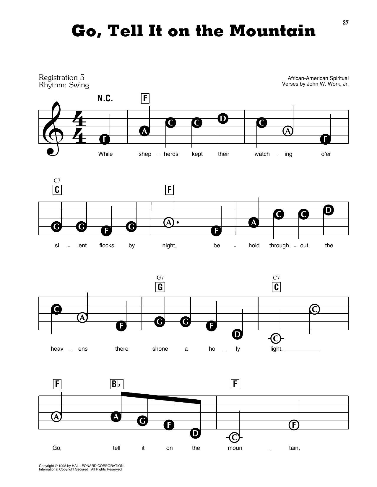 John Carter Go Tell It On The Mountain Sheet Music Download Pdf Score 336946