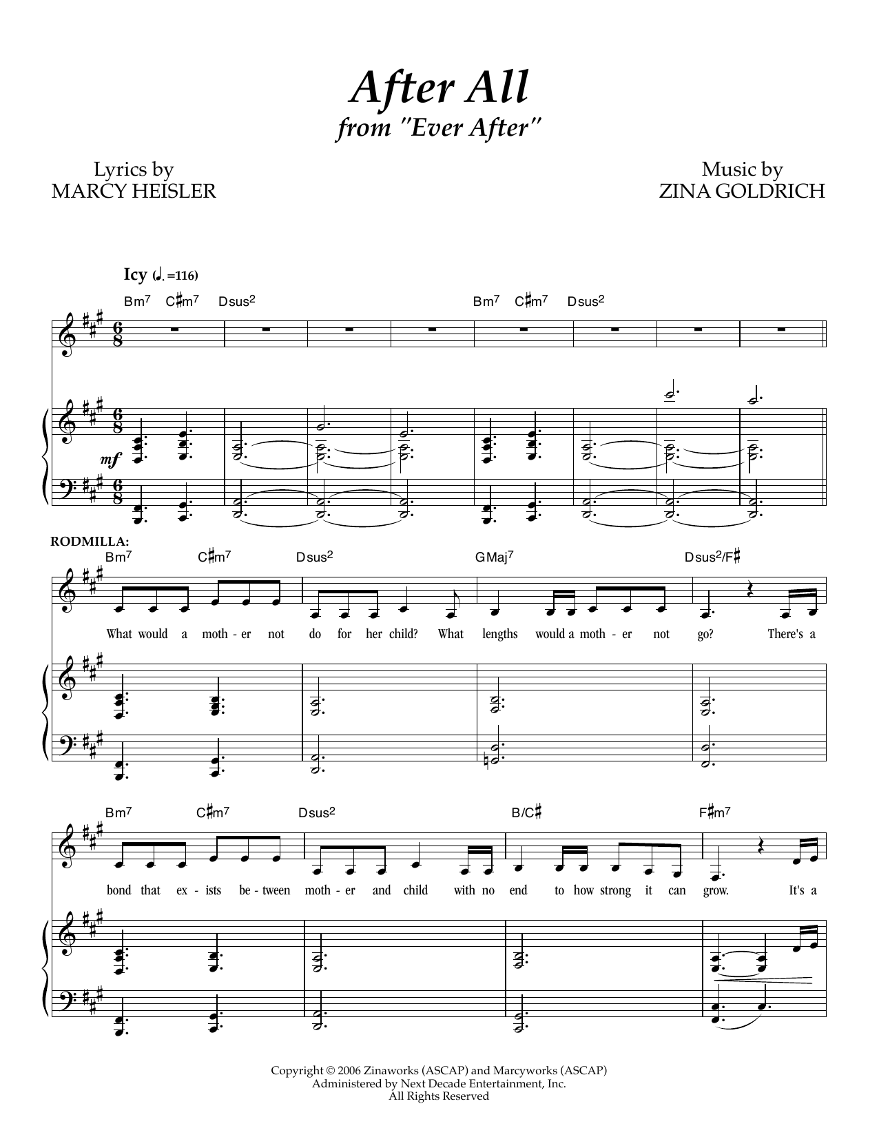 Goldrich & Heisler After All Sheet Music Notes & Chords for Piano & Vocal - Download or Print PDF