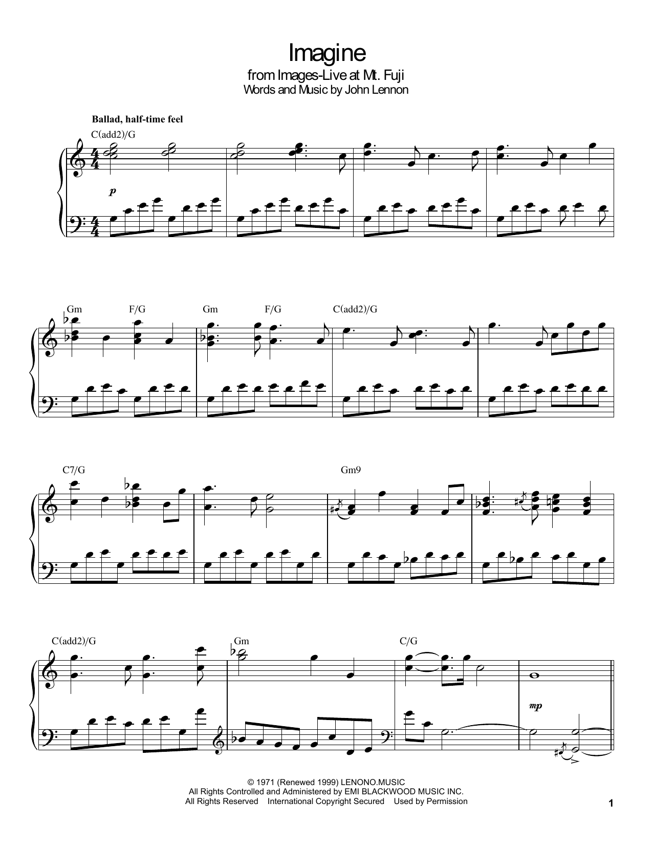 Gonzalo Rubalcaba Imagine Sheet Music Notes & Chords for Piano Transcription - Download or Print PDF