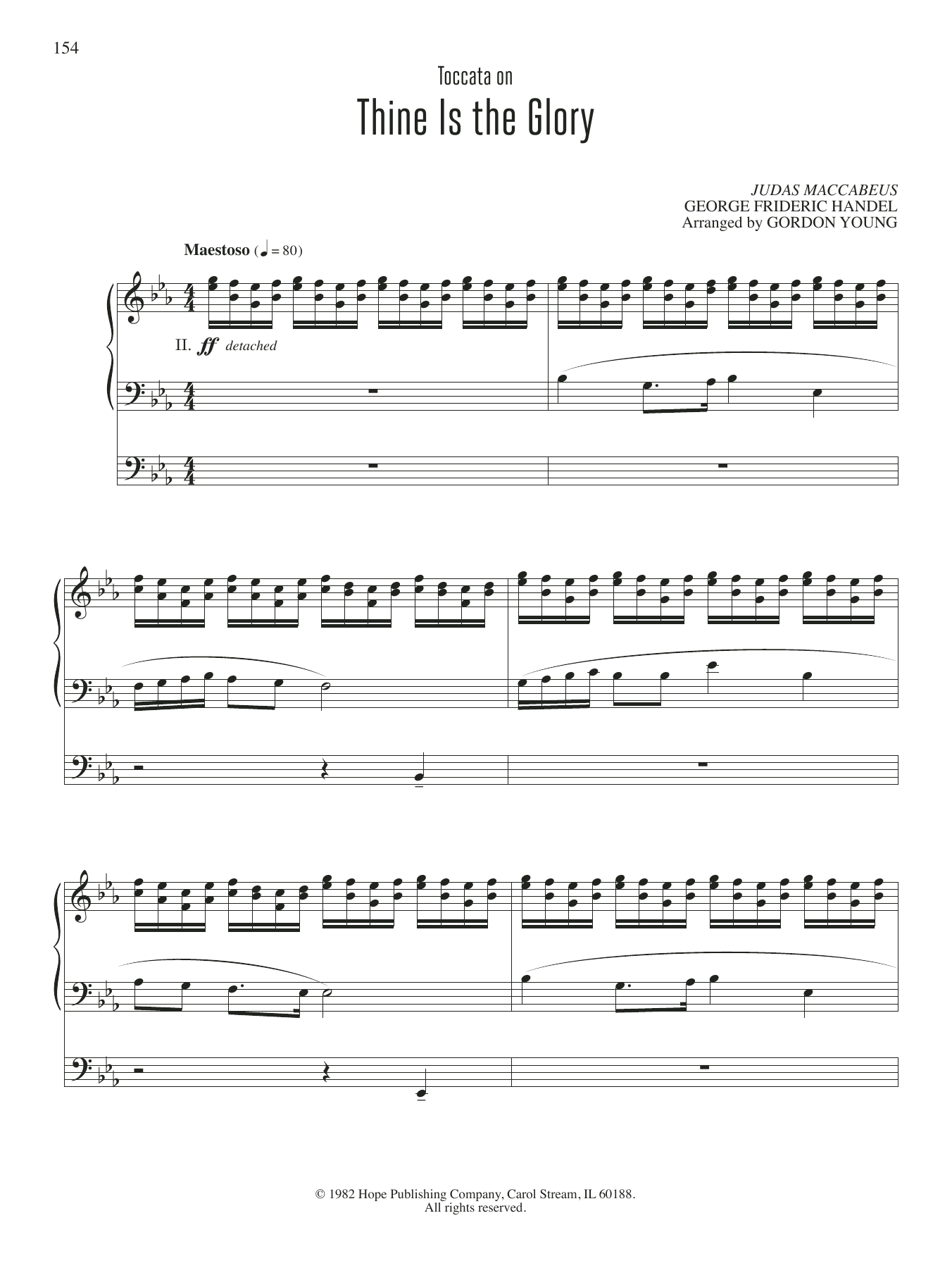 Gordon Young Thine Is the Glory Sheet Music Notes & Chords for Organ - Download or Print PDF