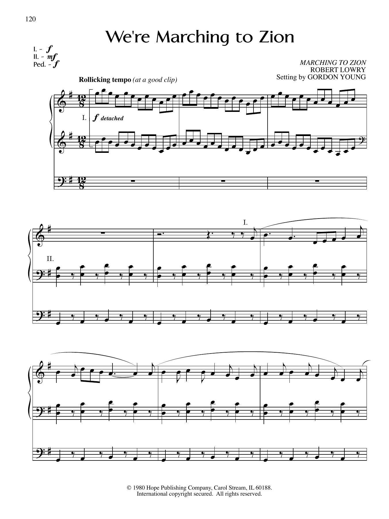 Gordon Young We're Marching to Zion Sheet Music Notes & Chords for Organ - Download or Print PDF