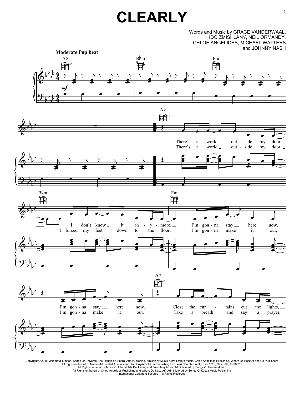 Grace VanderWaal Clearly Sheet Music Notes & Chords for Ukulele - Download or Print PDF