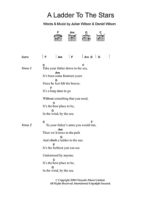 Grand Drive A Ladder To The Stars Sheet Music Notes & Chords for Lyrics & Chords - Download or Print PDF