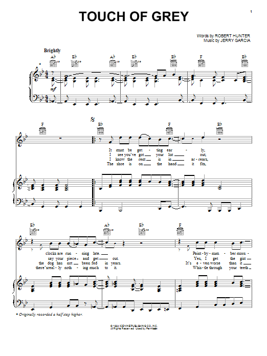 Grateful Dead Touch Of Grey Sheet Music Notes & Chords for Ukulele - Download or Print PDF