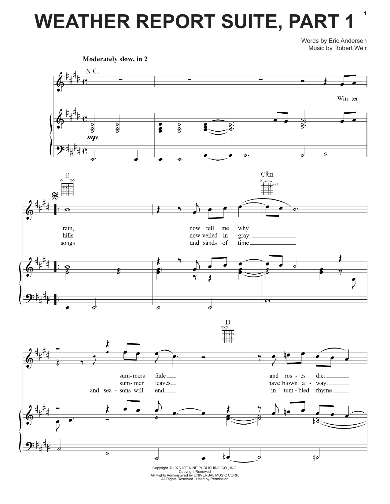 Weather Report Suite Part 1 sheet music