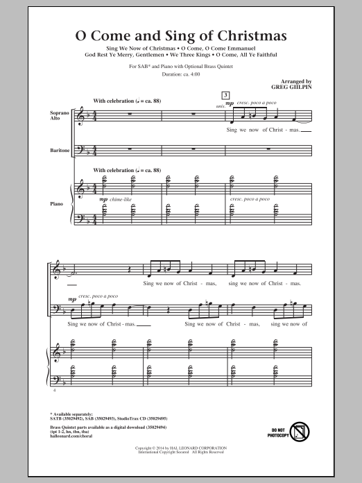Greg Gilpin March Of The Kings Sheet Music Notes & Chords for SAB - Download or Print PDF