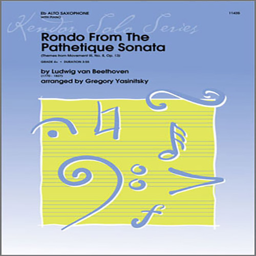 Gregory Yasinitsky, Rondo From The Pathetique Sonata (Themes From Movement III, No. 8, Op. 13) - Alto Sax, Woodwind Solo