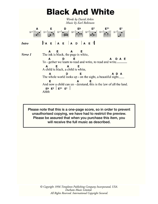 Greyhound Black And White Sheet Music Notes & Chords for Lyrics & Chords - Download or Print PDF