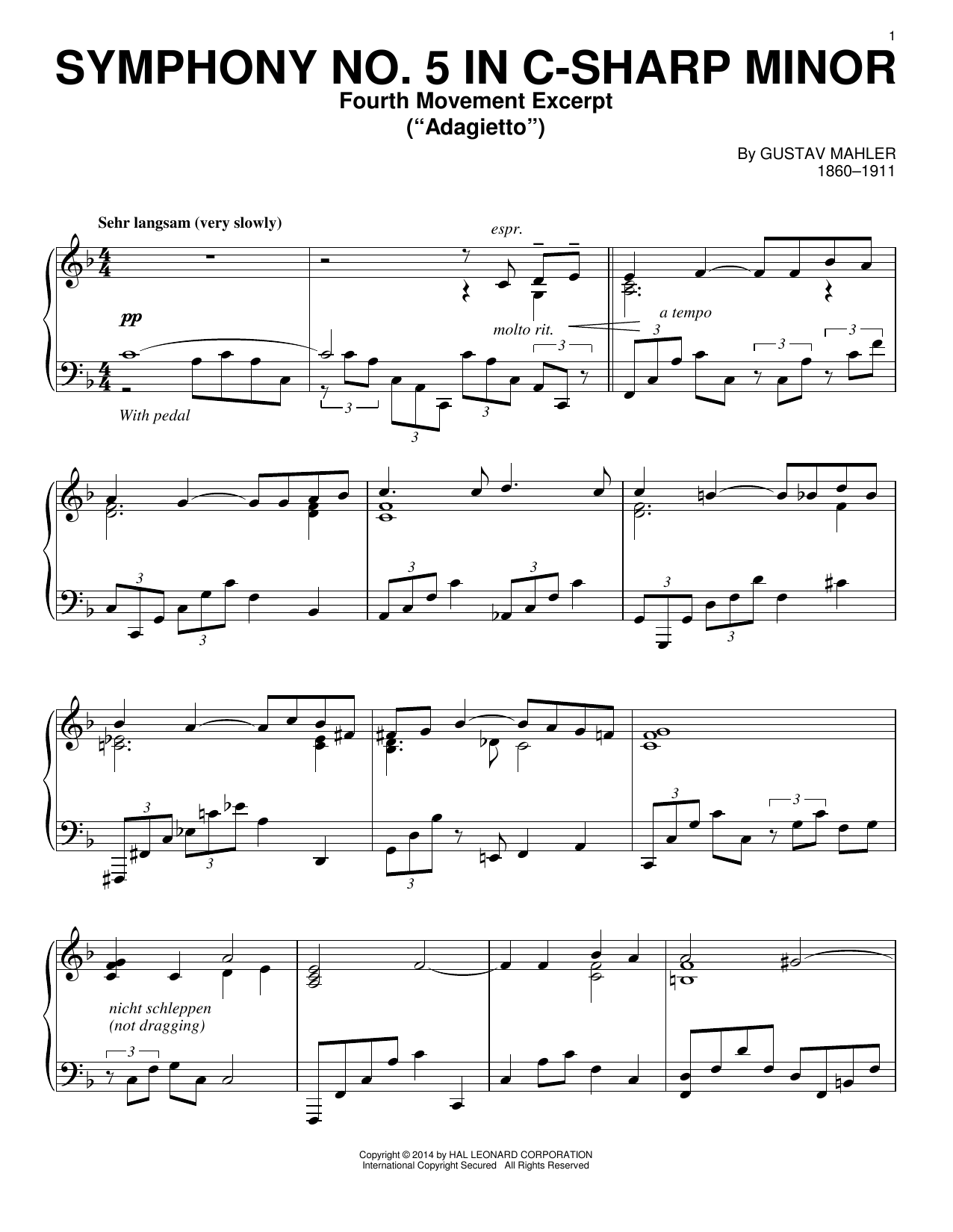 Gustav Mahler Symphony No. 5 In C-sharp Minor (