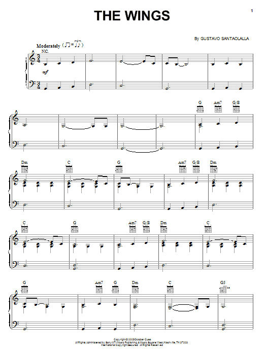 Gustavo Santaolalla The Wings Sheet Music Notes & Chords for Melody Line, Lyrics & Chords - Download or Print PDF