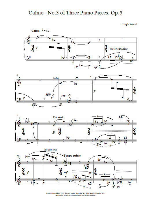 Calmo Op5 sheet music