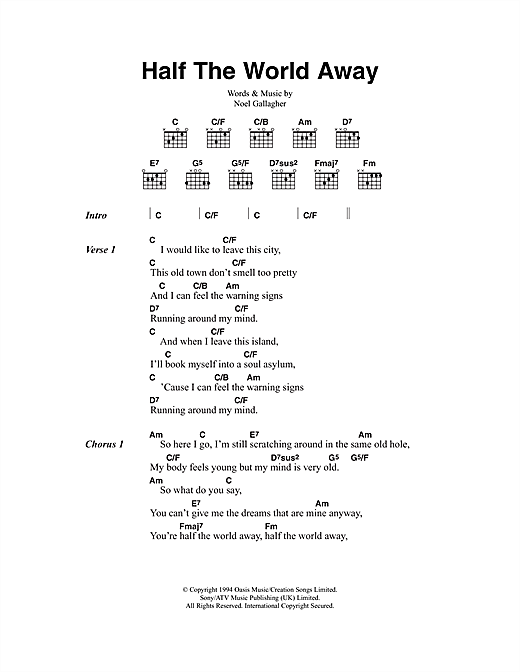 Aurora Half The World Away Sheet Music Download Pdf Score 122422