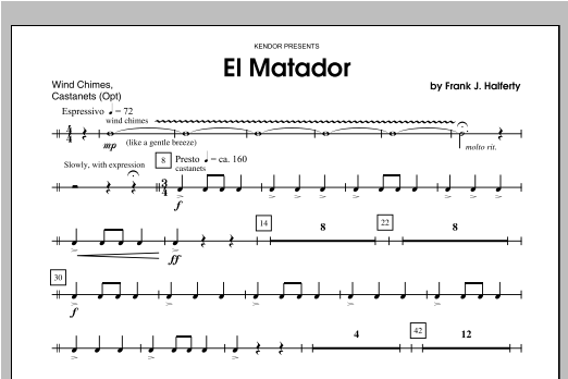 El Matador - Percussion 1 sheet music