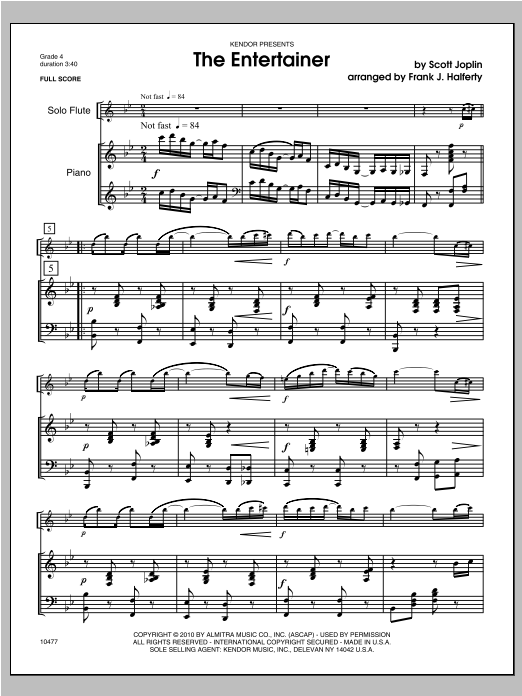 The Entertainer - Piano/Score sheet music