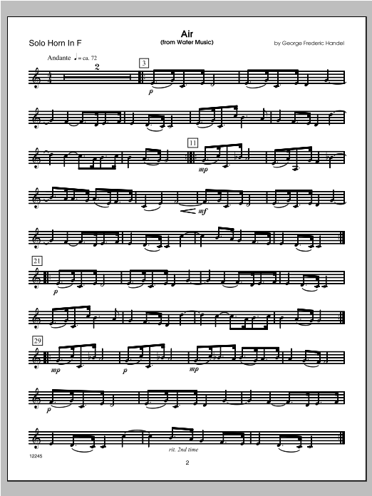 Wedding Masterworks - Horn In F - Horn sheet music