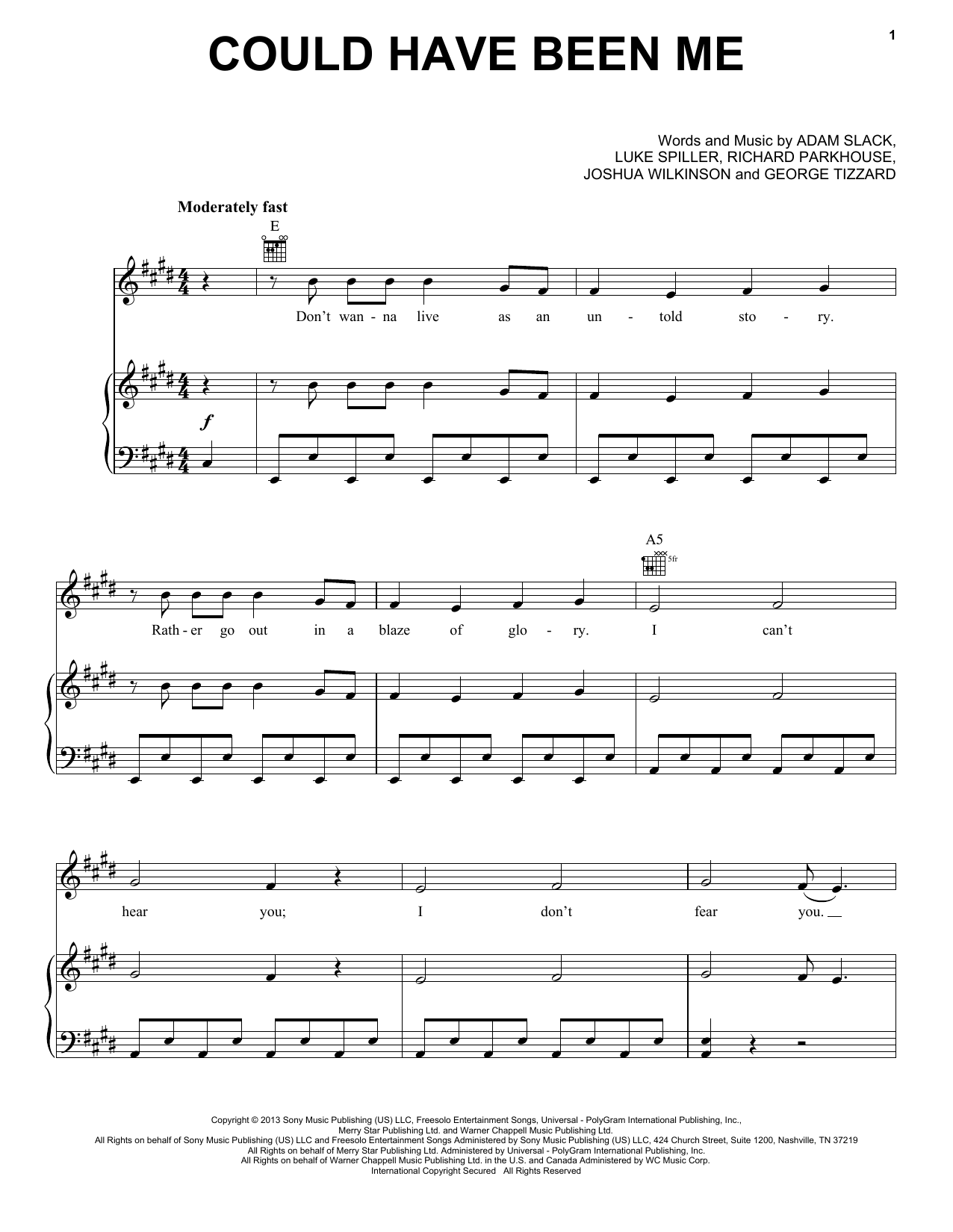 Halsey Could Have Been Me (from Sing 2) Sheet Music Notes & Chords for Piano, Vocal & Guitar Chords (Right-Hand Melody) - Download or Print PDF