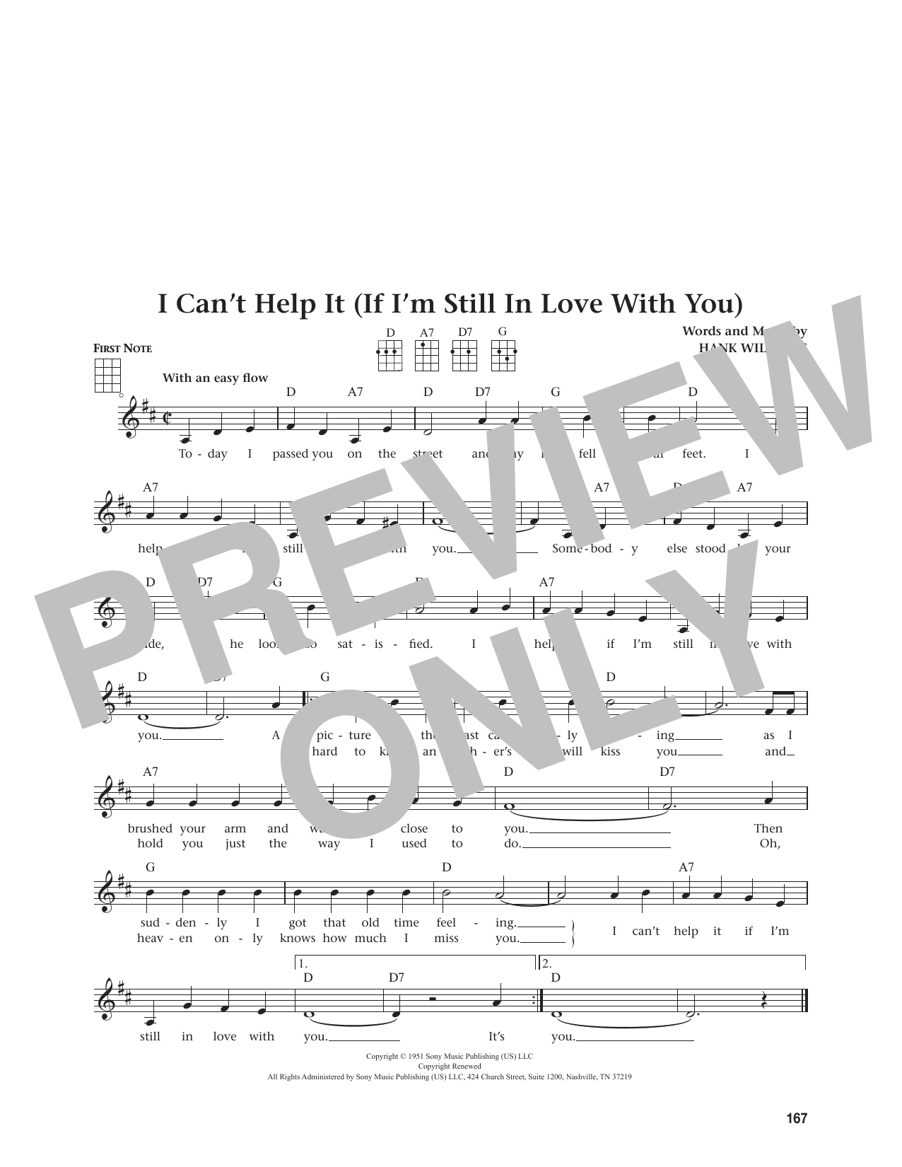 Hank Williams I Can't Help It (If I'm Still In Love With You) (from The Daily Ukulele) (arr. Jim Beloff) Sheet Music Notes & Chords for Ukulele - Download or Print PDF