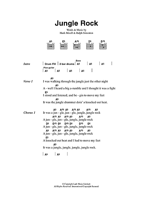 Jungle Rock sheet music