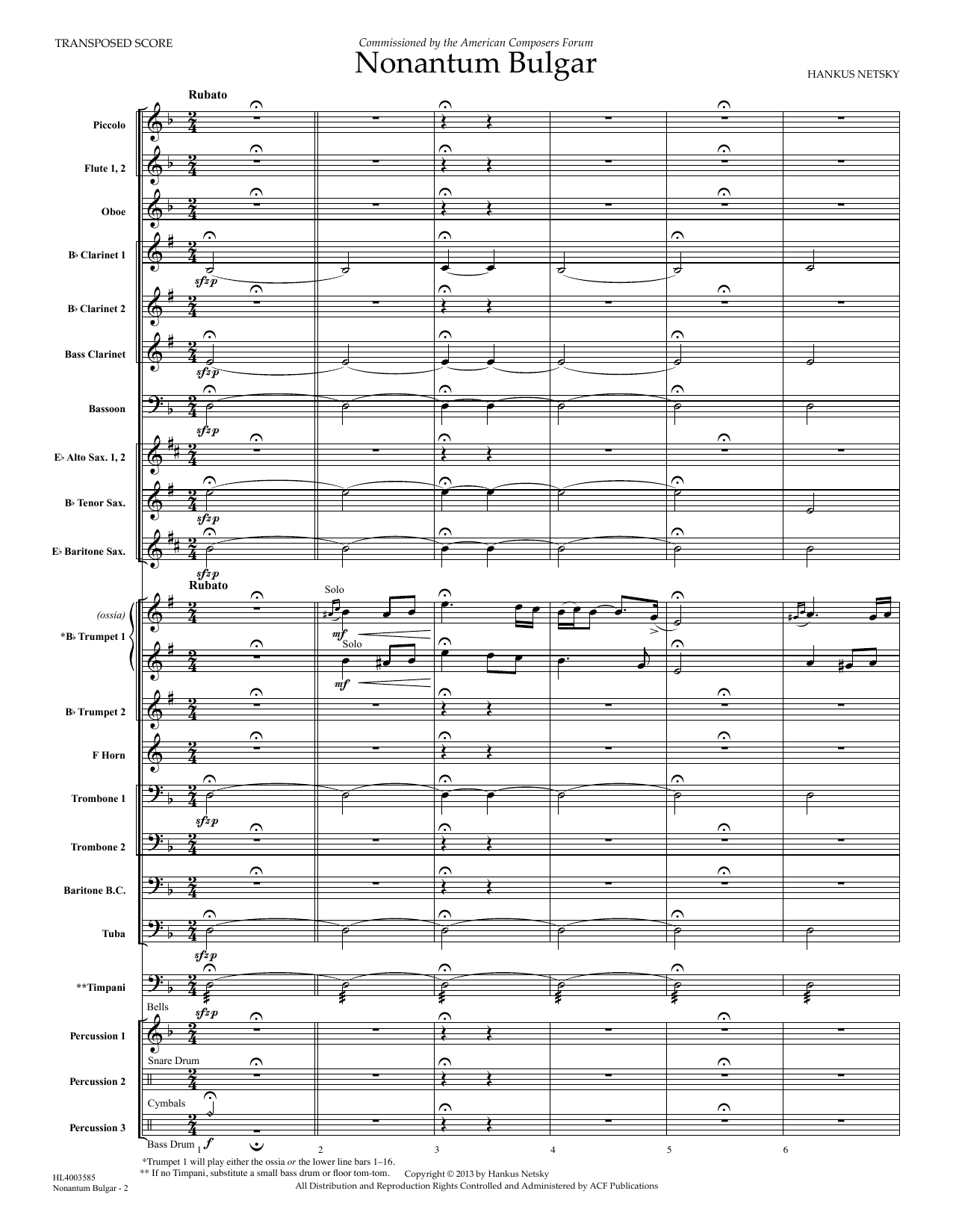 Hankus Netsky Nonantum Bulgar - Conductor Score (Full Score) Sheet Music Notes & Chords for Concert Band - Download or Print PDF