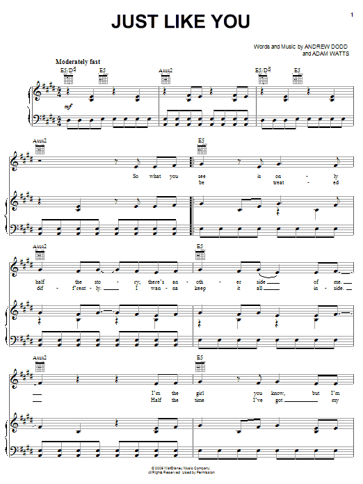 Hannah Montana Just Like You Sheet Music Notes & Chords for Voice - Download or Print PDF