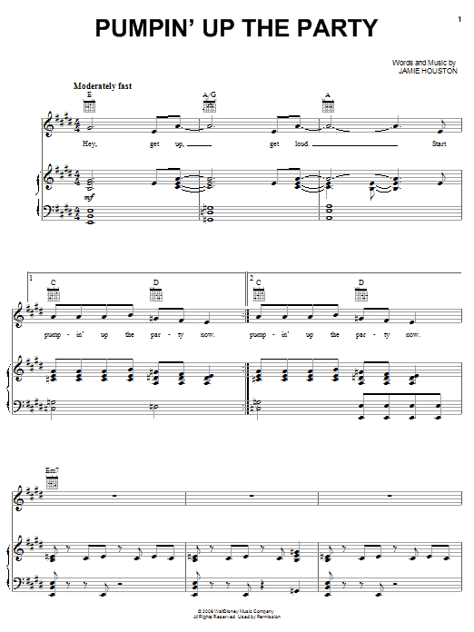 Hannah Montana Pumpin' Up The Party Sheet Music Notes & Chords for Piano (Big Notes) - Download or Print PDF