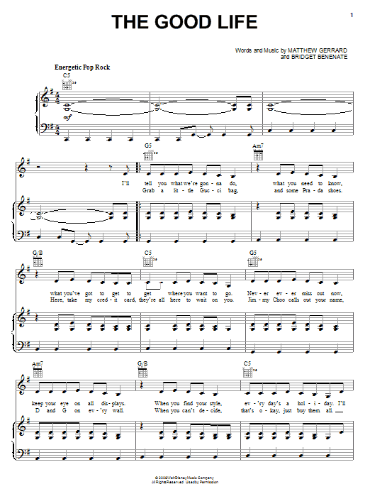 Hannah Montana The Good Life Sheet Music Notes & Chords for Piano (Big Notes) - Download or Print PDF