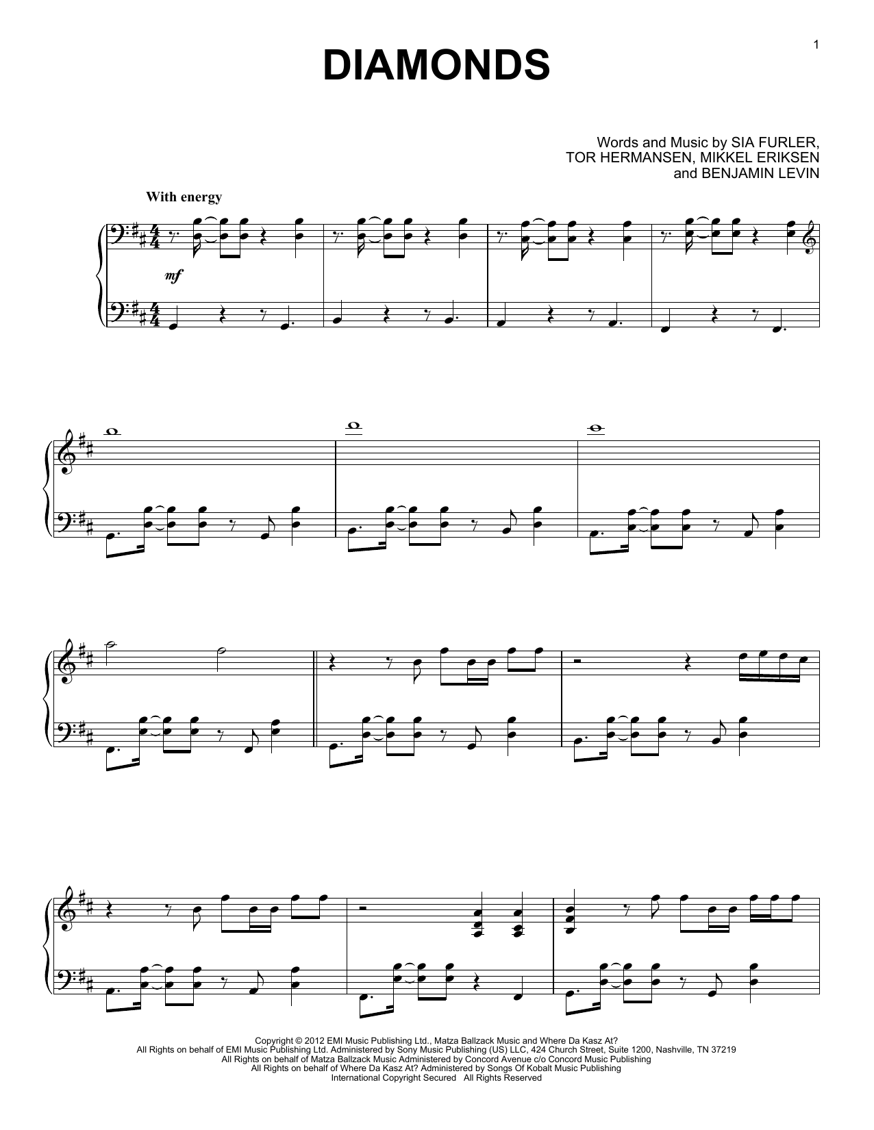 Hannah V & Joe Rodwell Diamonds (from the Netflix series Bridgerton) Sheet Music Notes & Chords for Piano Solo - Download or Print PDF