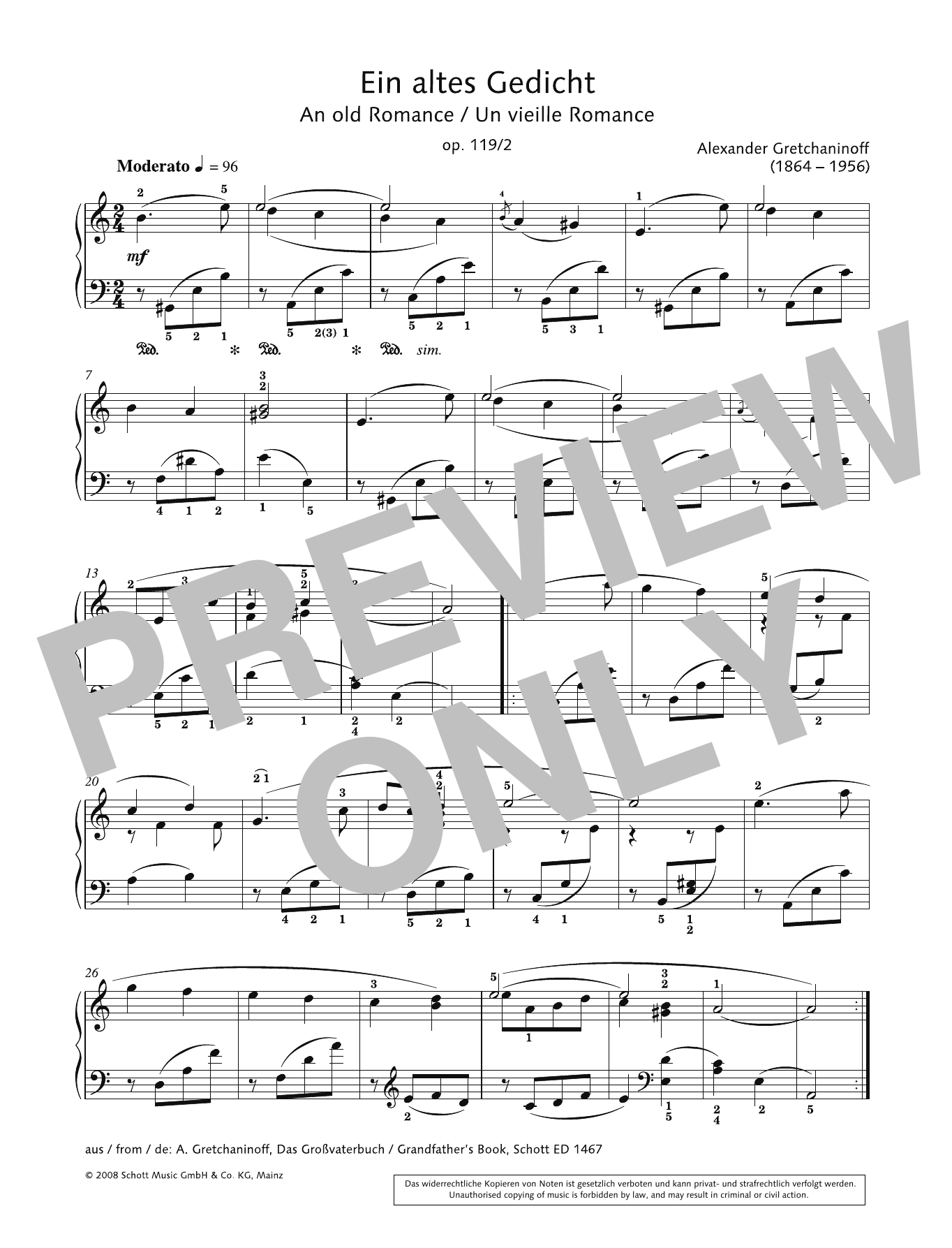 Hans-Gunter Heumann An Old Romance Sheet Music Notes & Chords for Piano Solo - Download or Print PDF