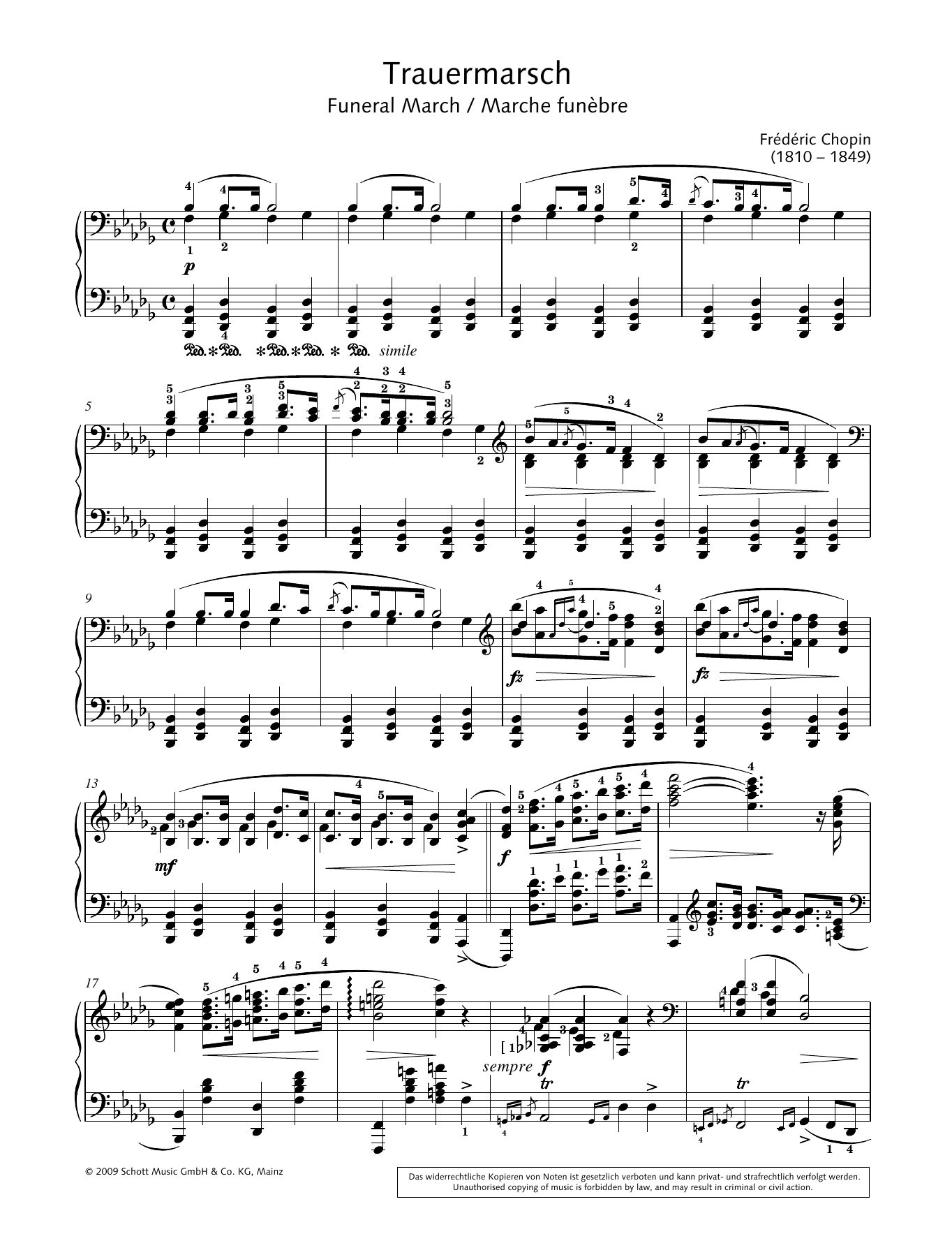 Hans-Gunter Heumann Funeral March Sheet Music Notes & Chords for Piano Solo - Download or Print PDF