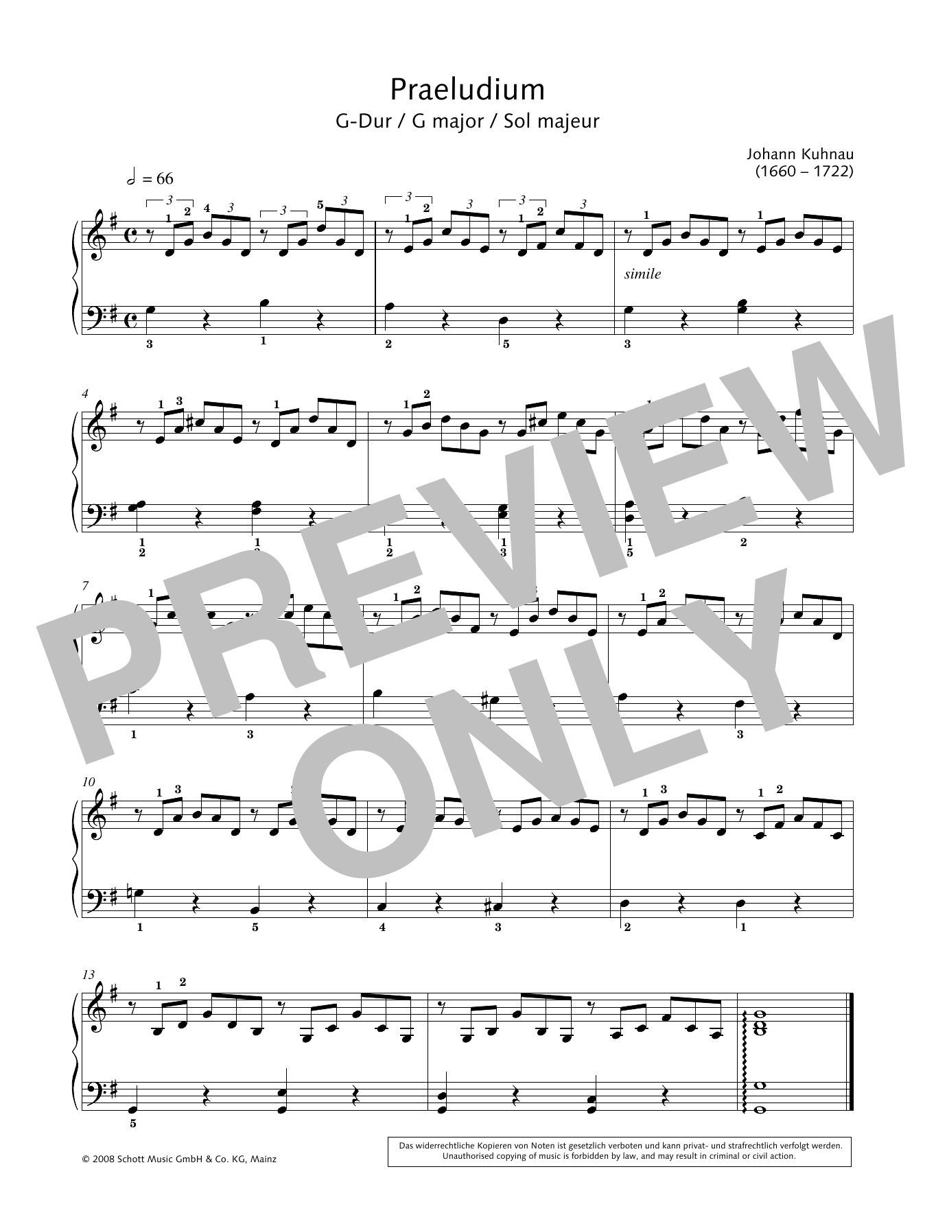 Hans-Gunter Heumann Prelude in G Major Sheet Music Notes & Chords for Piano Solo - Download or Print PDF