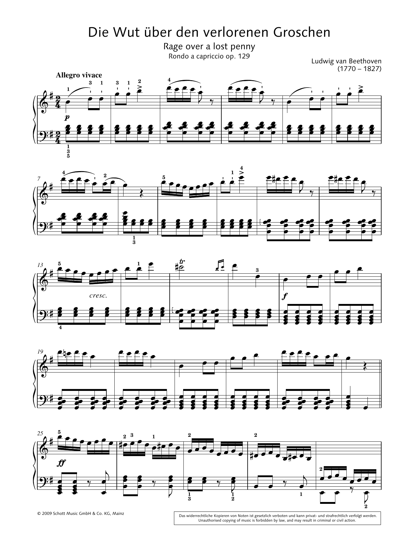 Hans-Gunter Heumann Rage Over A Lost Penny Sheet Music Notes & Chords for Piano Solo - Download or Print PDF