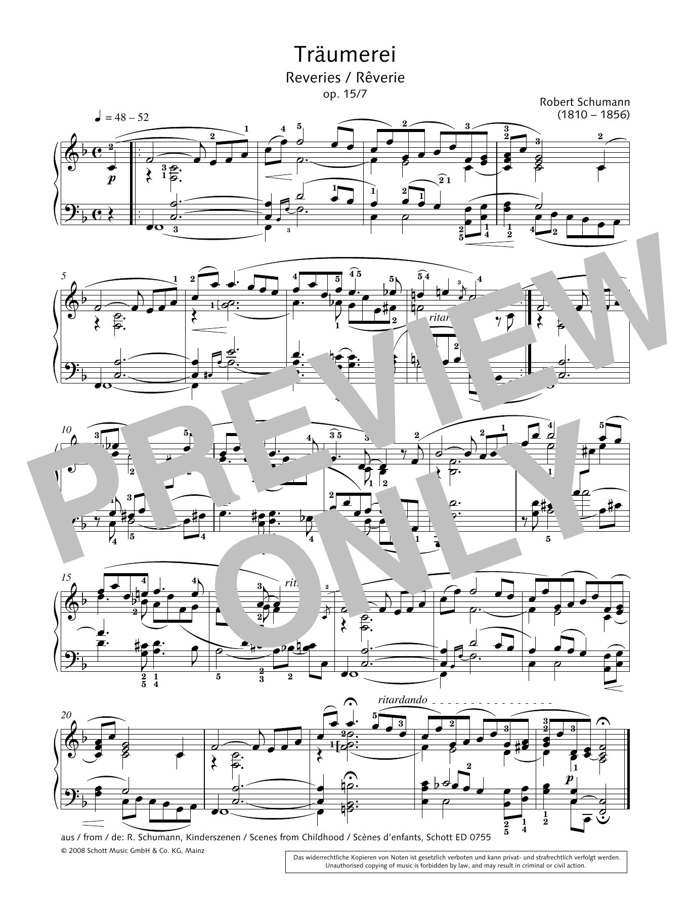 Hans-Gunter Heumann Rêveries Sheet Music Notes & Chords for Piano Solo - Download or Print PDF
