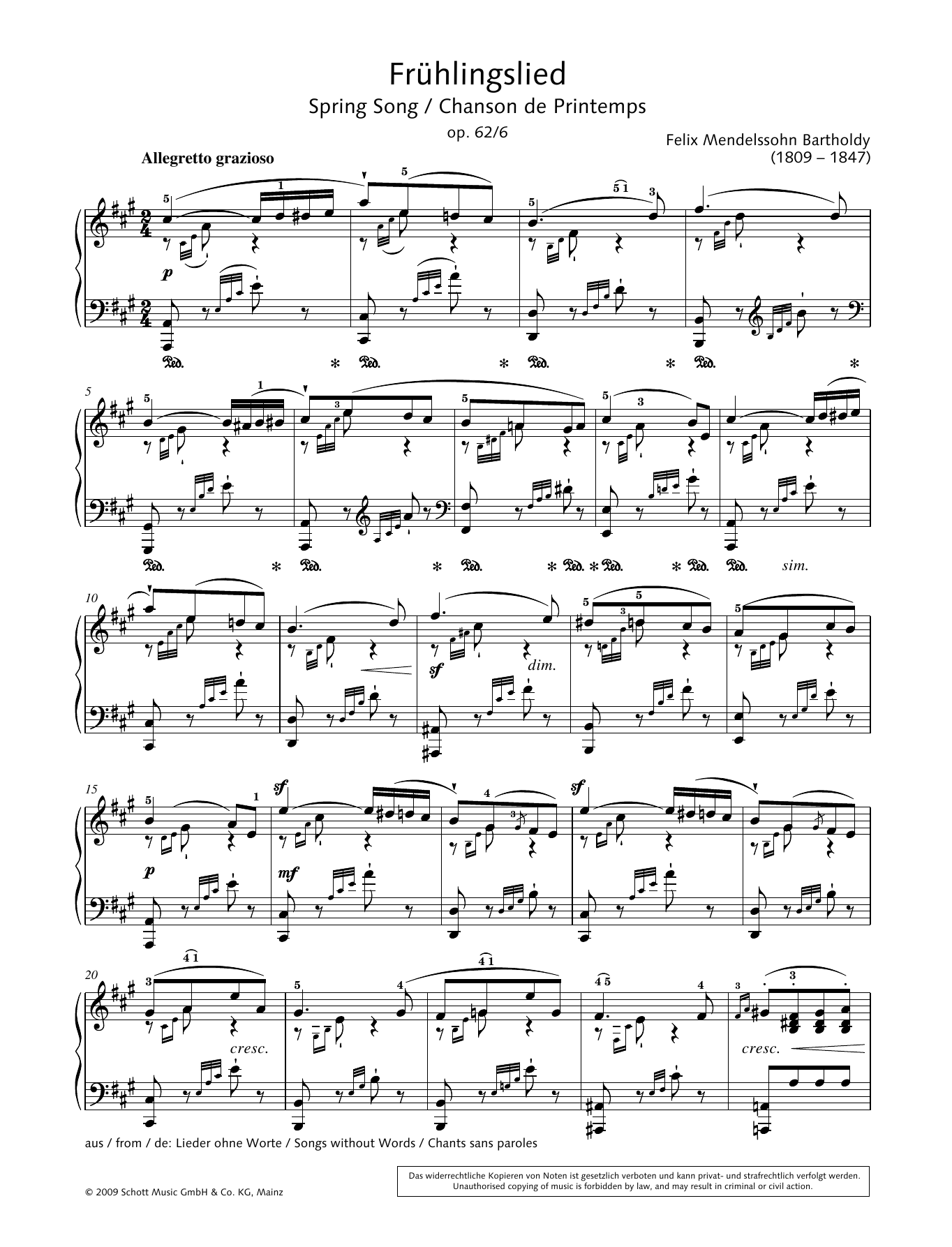 Hans-Gunter Heumann Spring Song Sheet Music Notes & Chords for Piano Solo - Download or Print PDF