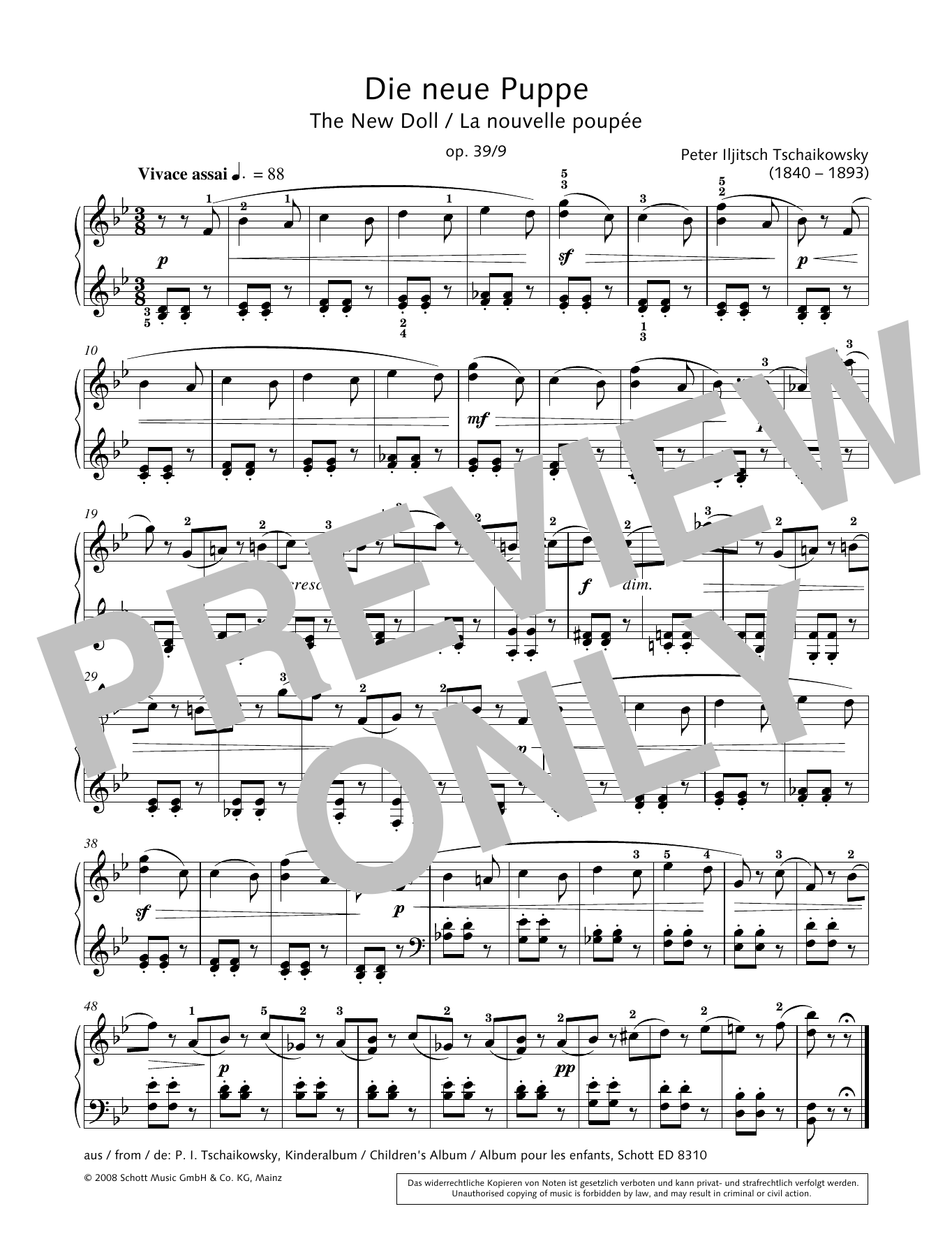 Hans-Gunter Heumann The New Doll Sheet Music Notes & Chords for Piano Solo - Download or Print PDF