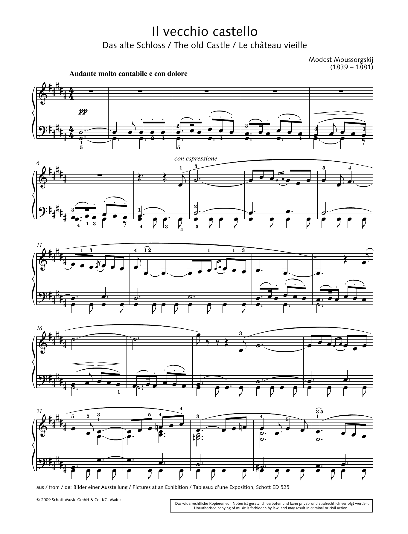 Hans-Gunter Heumann The old Castle Sheet Music Notes & Chords for Piano Solo - Download or Print PDF