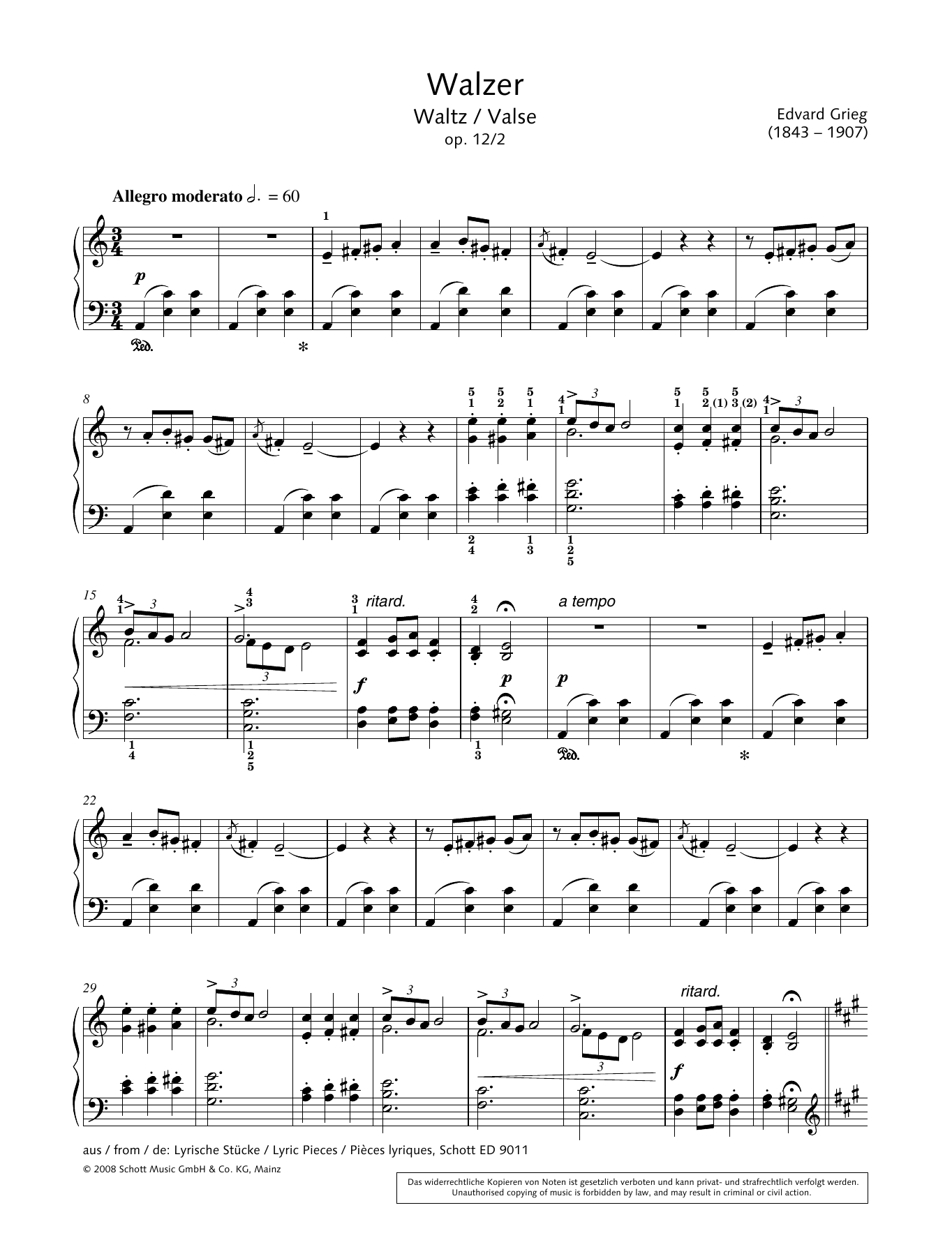 Hans-Gunter Heumann Waltz Sheet Music Notes & Chords for Piano Solo - Download or Print PDF