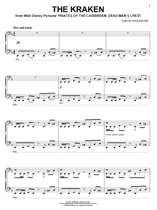 Hans Zimmer The Kraken Sheet Music Notes & Chords for Easy Guitar Tab - Download or Print PDF