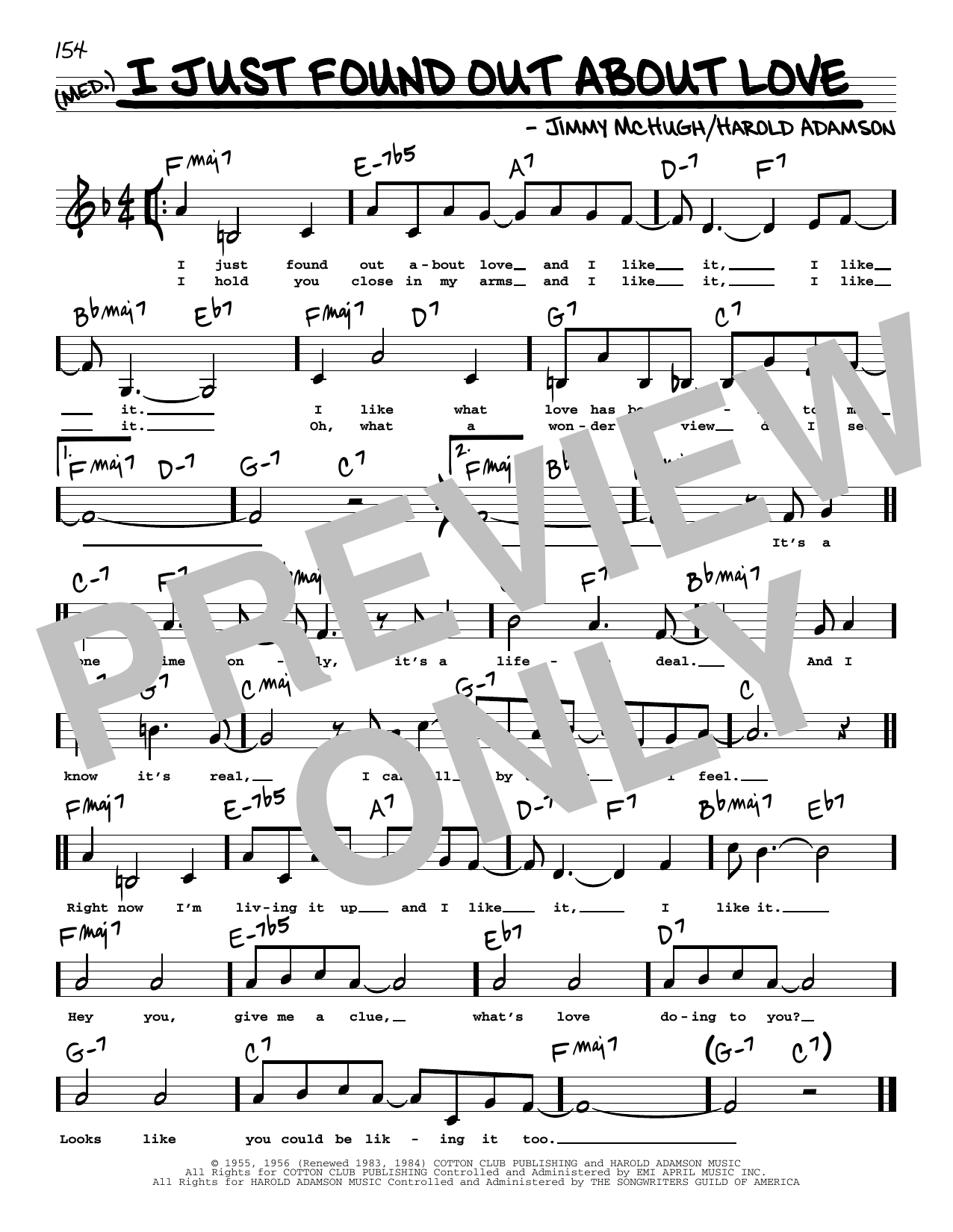 Harold Adamson I Just Found Out About Love (Low Voice) Sheet Music Notes & Chords for Real Book – Melody, Lyrics & Chords - Download or Print PDF