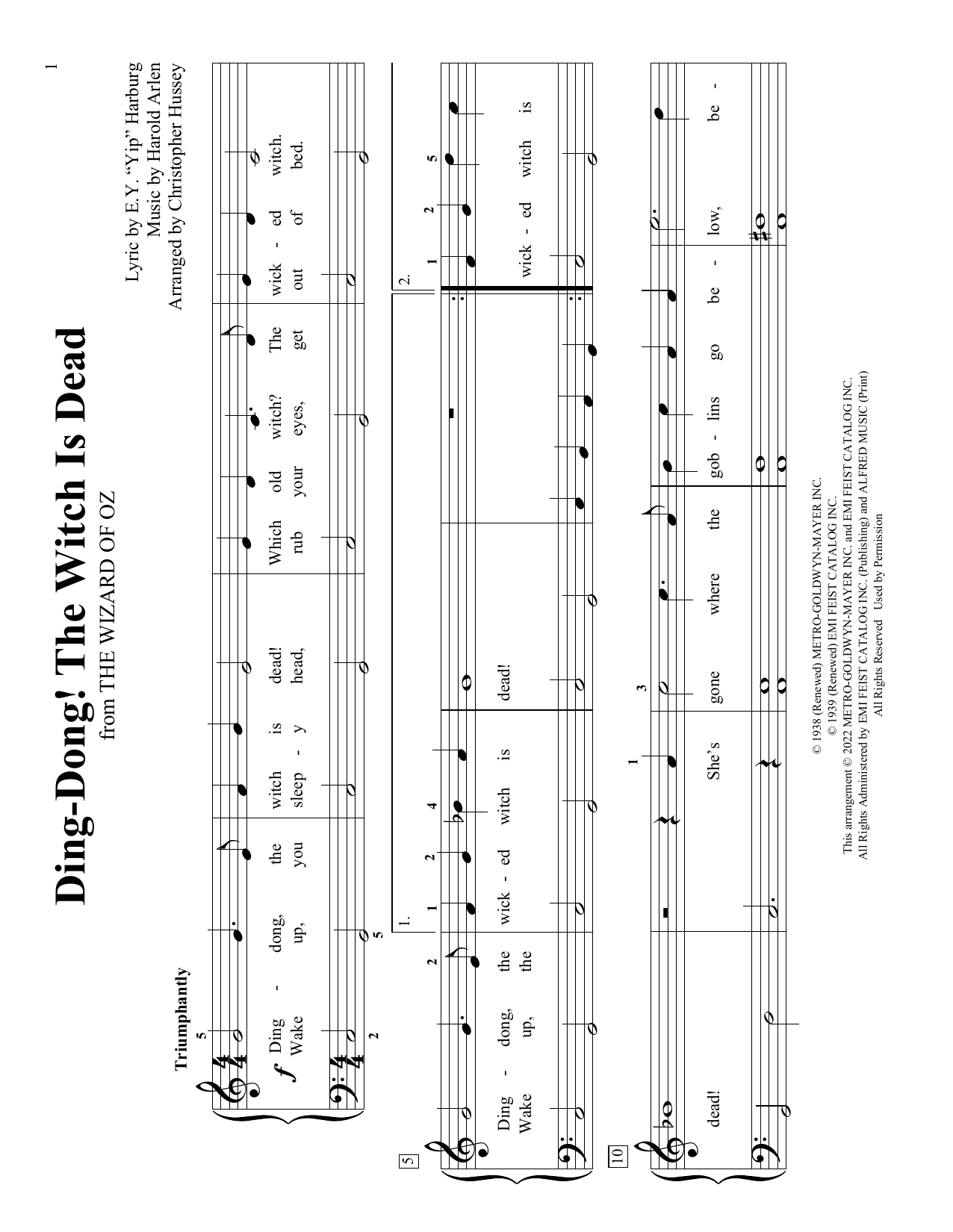Harold Arlen Ding-Dong! The Witch Is Dead (from The Wizard Of Oz) (arr. Christopher Hussey) Sheet Music Notes & Chords for Educational Piano - Download or Print PDF