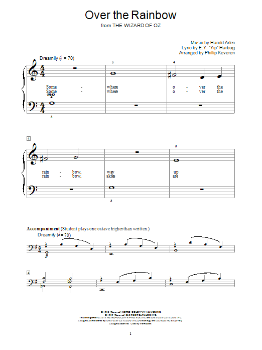 Phillip Keveren Over The Rainbow Sheet Music Notes & Chords for Educational Piano - Download or Print PDF