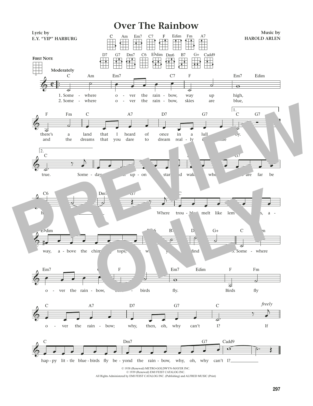 Harold Arlen Over The Rainbow (from The Daily Ukulele) (arr. Jim Beloff) Sheet Music Notes & Chords for Ukulele - Download or Print PDF