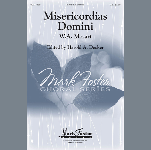 Harold Decker, Misericordias Domini, SATB