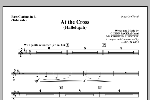 Harold Ross At The Cross (Hallelujah) - Bass Clarinet (sub. Tuba) Sheet Music Notes & Chords for Choir Instrumental Pak - Download or Print PDF