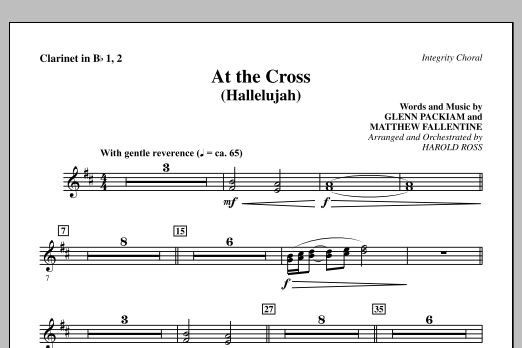 Harold Ross At The Cross (Hallelujah) - Clarinet 1 & 2 Sheet Music Notes & Chords for Choir Instrumental Pak - Download or Print PDF
